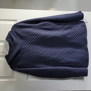 Duluth Trading Women’s Navy Blue Quilted Sweatshirt